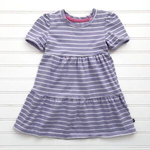 GAP EUC 100% Cotton Basic Thick Striped Tiered Dress
